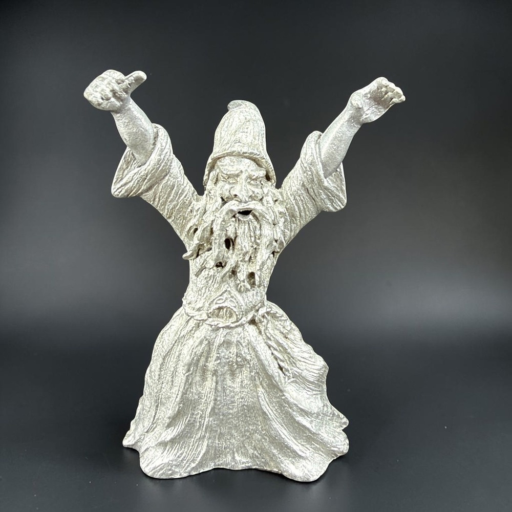 Spoontiques Pewter Wizard Figurine Miniature Sorcerer Fantasy Decor 2 Inch